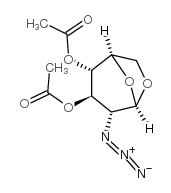 1,6-脱水-2-叠氮基-2-脱氧-beta-D-吡喃葡萄糖-3,4-二乙酸酯结构式