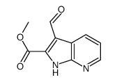 3-甲酰基-1H-吡咯并[2,3-B]吡啶-2-羧酸甲酯结构式