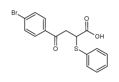 2-phenylmercapto-3-(4-bromobenzoyl)propionic acid Structure
