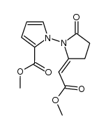 methyl 1-(2-(2-methoxy-2-oxoethylidene)-5-oxopyrrolidin-1-yl)-1H-pyrrole-2-carboxylate结构式