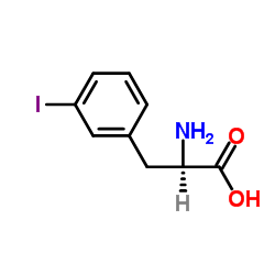 (R)-2-氨基-3-(3-碘苯基)丙酸结构式