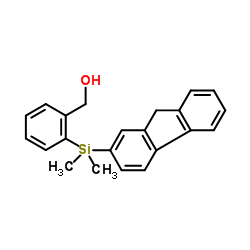 [2-(9H-Fluoren-2-yldimethylsilyl)phenyl]methanol结构式