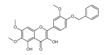 2-(4-(benzyloxy)-3-methoxyphenyl)-3,5-dihydroxy-6,7-dimethoxy-4H-chromen-4-one Structure