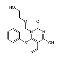 5-ethenyl-1-(2-hydroxyethoxymethyl)-6-phenylsulfanylpyrimidine-2,4-dione结构式