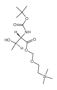 Boc-threonine [(2-trimethylsilyl)ethoxy]methyl ester Structure