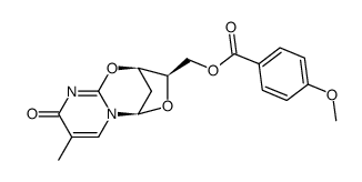 2,3'-Anhydro-5'-O-(4-methoxybenzoyl)thymidine Structure