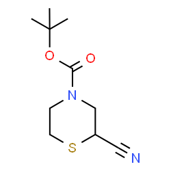 2-氰基硫代吗啉-4-羧酸叔丁酯结构式