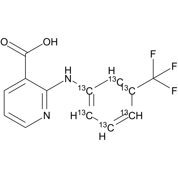 氟尼酸-13C6结构式