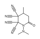 1-(dimethylamino)-4-methyl-6-oxopiperidine-2,2,3,3-tetracarbonitrile结构式