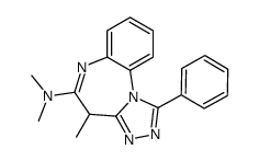 N,N,4-trimethyl-1-phenyl-4H-[1,2,4]triazolo[4,3-a][1,5]benzodiazepin-5-amine结构式