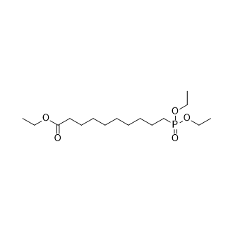 10-(二乙氧基磷酰基)癸酸乙酯结构式