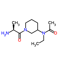 N-[1-(L-Alanyl)-3-piperidinyl]-N-ethylacetamide结构式