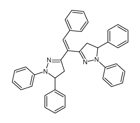 5-[1-(2,3-diphenyl-3,4-dihydropyrazol-5-yl)-2-phenylethenyl]-2,3-diphenyl-3,4-dihydropyrazole结构式