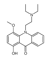 10-(2-(Diethylamino)ethyl)-1-hydroxy-4-methoxy-9(10H)-acridinone结构式