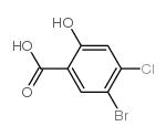 5-溴-4-氯-2-羟基苯甲酸结构式