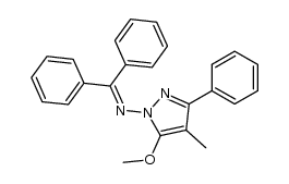 1-[(diphenylmethylene)amino]-3-phenyl-4-methyl-5-methoxypyrazole Structure
