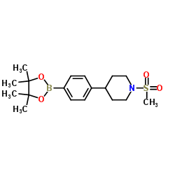 哌啶,1-(甲基磺酰基)-4-[4-(4,4,5,5-四甲基-1,3,2-二氧硼戊烷-2-基)苯基]图片
