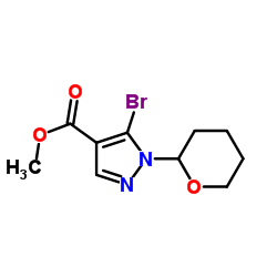 Methyl 5-bromo-1-(tetrahydro-2H-pyran-2-yl)-1H-pyrazole-4-carboxylate Structure