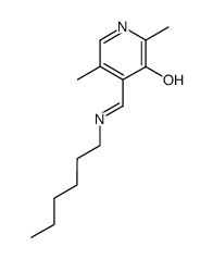 4-[(E)-Hexyliminomethyl]-2,5-dimethyl-pyridin-3-ol结构式