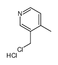 3-(氯甲基)-4-甲基吡啶盐酸盐结构式