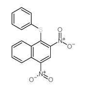 Naphthalene,2,4-dinitro-1-(phenylthio)- Structure