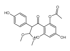 1-(2-acetoxy-4,6-dihydroxyphenyl)-3,3-dimethoxy-2-(4-hydroxyphenyl)propan-1-one Structure