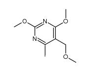 2,4-dimethoxy-5-methoxymethyl-6-methylpyrimidine结构式