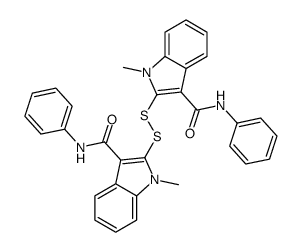 2,2-dithiobis(1-methyl-N-phenyl-1H-indole-3-carboxamide)结构式