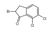 2-bromo-6,7-dichloro-1-indanone Structure