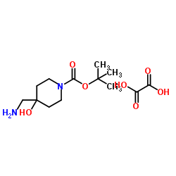 tert-Butyl 4-(aminomethyl)-4-hydroxypiperidine-1-carboxylate oxalate picture