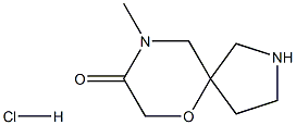 9-甲基-6-氧杂-2,9-二氮杂螺[4.5]癸烷-8-酮盐酸盐结构式