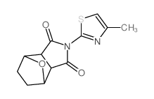 2-(4-methyl-1,3-thiazol-2-yl)-3a,4,5,6,7,7a-hexahydro-octahydro-1H-4,7-epoxyisoindole-1,3-dione结构式