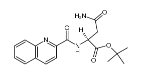 quinoline-2-carbonyl-(L)-asparagine tert-butyl ester结构式