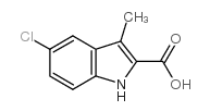 5-氯-3-甲基-1H-吲哚-2-羧酸结构式