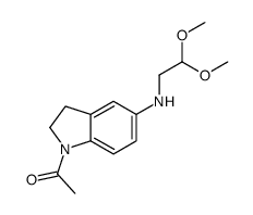 1-[5-(2,2-dimethoxyethylamino)-2,3-dihydroindol-1-yl]ethanone结构式