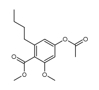 2-methoxy-4-acetyl-6-n-butyl methylbenzoate结构式