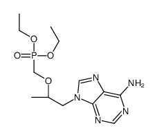 (R)-9-[2-(二乙基膦酰甲氧基)丙基]腺嘌呤结构式