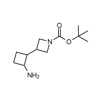 tert-Butyl 3-(2-aminocyclobutyl)azetidine-1-carboxylate Structure