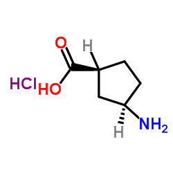 (1R,3S)-3-aminocyclopentane-1-carboxylic acid,hydrochloride structure