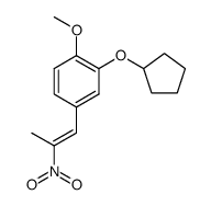 2-(cyclopentyloxy)-1-methoxy-4-(2-nitroprop-1-en-1-yl)benzene结构式