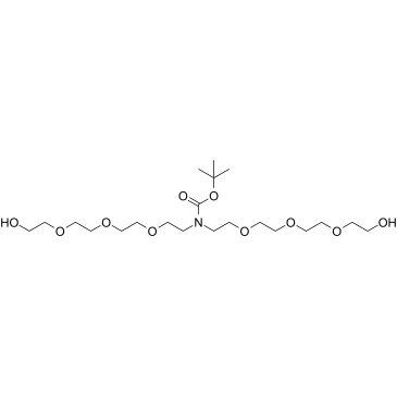 N-Boc-N-bis(PEG4-OH)结构式