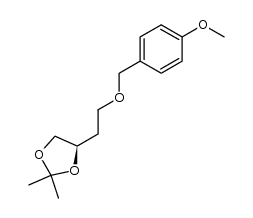 (4R)-4-[2'-(4-methoxybenzyloxy)-ethyl]-2,2-dimethyl-[1,3]-dioxolane结构式