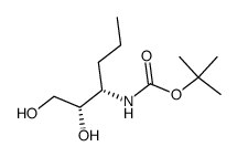 tert-butyl-(2S,3S)-1,2-dihydroxyhexan-3-ylcarbamate结构式