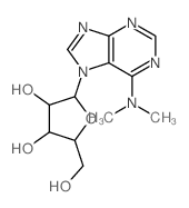 7H-Purin-6-amine,N,N-dimethyl-7-b-D-ribofuranosyl-结构式