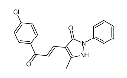 4-[(E)-3-(4-chlorophenyl)-3-oxoprop-1-enyl]-5-methyl-2-phenyl-1H-pyrazol-3-one结构式