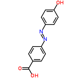 Benzoic acid, 4-((4-hydroxyphenyl)azo)- Structure