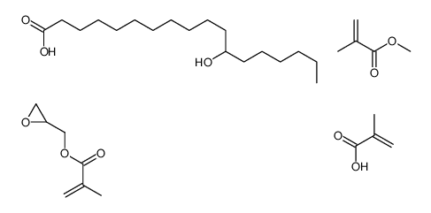 12-羟基十八酸与2-甲基-2-丙烯酸甲酯和2-甲基-2-丙烯酸环氧乙基甲酯的聚合物结构式