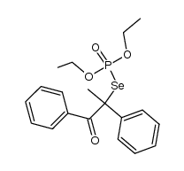 selenophosphoric acid Se-(1-methyl-2-oxo-1,2-diphenylethyl) ester O,O-diethyl ester Structure