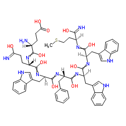 (D-谷氨酰 5,D-色氨酰 7,9,10)-物质 P (5-11)结构式