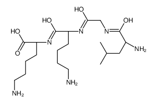 (2S)-6-amino-2-[[(2S)-6-amino-2-[[2-[[(2S)-2-amino-4-methylpentanoyl]amino]acetyl]amino]hexanoyl]amino]hexanoic acid结构式